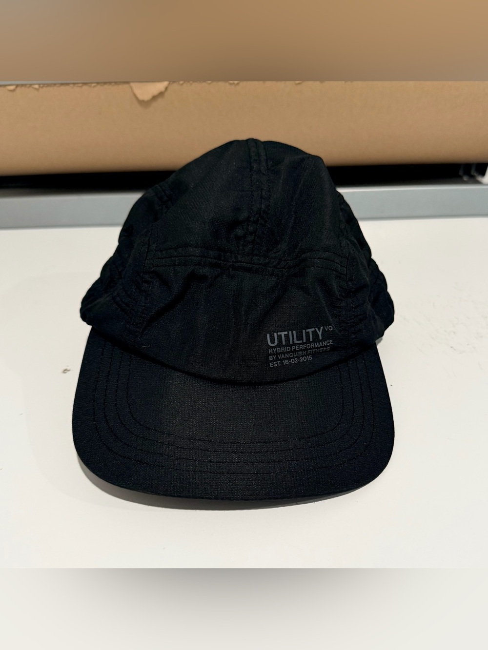 Vanquish Hat Utility Performance Hybrid Black Adjustable